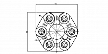 Муфта карданного вала для автомобилей BMW X5 E53 (99-)/1 E81 (04-) (передняя) (комплект с болтами)