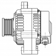 Генератор для автомобилей Toyota Hilux (07-) 2.5D/Land Cruiser Prado J12 (02-) 3.0D 80A