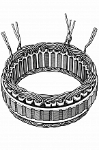 Статор генератора для автомобилей Nissan Teana J31 (02-) 2.3i/Murano I (03-) 3.5i (D=139,3мм)