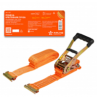 Ремень крепления груза для ЕВРОФУРЫ 2,5/5 т, 3,6 м, ширина 50 мм, с рельсовым креплением (крючки "ласточка")