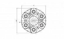 Муфта карданного вала для автомобилей BMW 7 F01/F02 (08-) (передняя/задняя) (комплект с болтами)