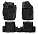Ковры для Renault Duster (рест.)/Kaptur 4WD (15-), 4 шт., (крепеж), выс. борт, 3D с подпятником, ТЭП, черн. airline ACM-PS-55 