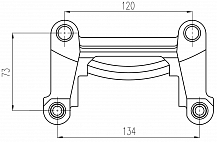 Скоба тормозного суппорта для автомобилей VW Transporter T4 (90-)/Sharan (95-) задняя