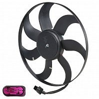 Электровентилятор охлаждения для автомобилей VW Polo (10-)/(20-)/Skoda Rapid (12-)/(20-) (без кожуха)