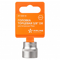 Головка торцевая 3/8" DR шестигранная 17мм пласт. подвес