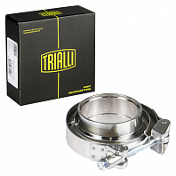 Хомут глушителя V-band быстросъемный с фланцами D=57 мм (нержавеющая сталь)