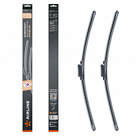Щетки стеклоочистителя комплект 600/530мм (24"/21") бескаркасные PREMIUM с креплением "Push Button 16 мм", 2 штуки