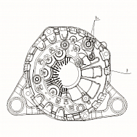 Мост диодный генератора для автомобилей Opel Astra J (10-)/Mokka (13-) 1.4T (с крышкой)
