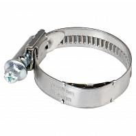 Хомут червячный 30-45/12мм с пружинной вставкой, W2 (нерж.)