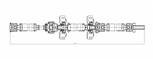 Карданный вал в сборе для автомобилей Toyota Highlander (08-) 3.5i (4WD) (5-ст. АКПП) задний