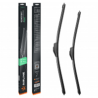 Щетки стеклоочистителя комплект (2 шт) 550/400мм (22"/16") бескаркасные PLUS с креплением "Крючок 9x3, 9x4 мм"