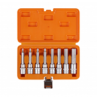 Набор головок 1/2" DR с шестигранными вставками 5-17мм длиной 100мм 8 предметов в кейсе