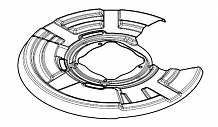 Кожух заднего левого тормозного диска для автомобилей BMW 5 (F10) (10-) / 7 (F01) (08-)