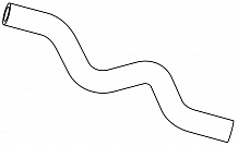 Патрубок отоп. для а/м Hyundai Getz (02-) 1.3i AT/MT отвод. (EPDM,1шт.)