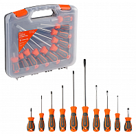 Набор отвёрток 10 пр. (SL3-SL8, PH0-PH2), пласт.кейс