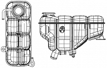 Бачок расширительный охлаждающей жидкости для а/м Mercedes-Benz C (W202) (93-)/G (W463) (90-)