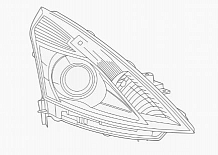Фара для автомобилей Nissan Teana J32 (07-) рестайлинг, галоген/ксенон, электрический корректор, без блока розжига ксенона, правая