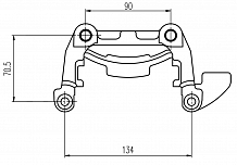 Скоба тормозного суппорта для автомобилей Skoda Octavia A5 (04-)/VW Golf V (03-) задняя правая