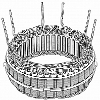 Статор генератора для автомобилей Toyota Corolla (01-)/Corolla (07-) 1.4i/1.6i/Avensis T250 (03-) 1.8i (D=133мм)