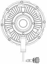 Муфта вязкостная для автомобилей Renault Trucks T,C,K-series (13-) 12.8D (электронное управление, без крыльчатки)