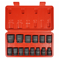 Набор головок ударных 1/2" 38мм 14 пр. (10-27мм) пласт. кейс.