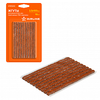 Жгуты для ремонта б/к шин, 3.5*100мм, 10 шт., коричневые, ПВХ подложка, в блистере