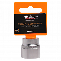 Головка торцевая 3/8" DR шестигранная 22мм пласт. подвес