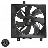 Электровентилятор кондиционера для автомобилей Chery Tiggo (T11) (05-) (с кожухом)