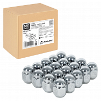 Гайка колесная M12x1,5x30, конус, ключ 21, закрытая, хром, 20 шт для а/м Hyundai/KIA/Toyota