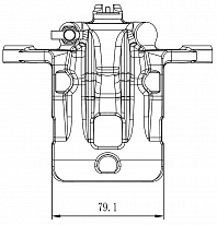 Суппорт тормозной для автомобилей SsangYong Actyon II (10-)/Korando C (10-) задний левый d=38мм
