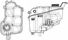 Бачок расширительный охлаждающей жидкости для а/м Ford Mondeo IV (07-)/S-Max (06-)/Galaxy (06-) 1.6D/2.0D/2.2D