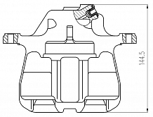Суппорт тормозной для автомобилей VW Golf III (91-) / IV (97-) / Vento (92-) передний правый d=54мм