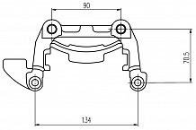 Скоба тормозного суппорта для автомобилей Skoda Octavia A5 (04-)/VW Golf V (03-) задняя левая