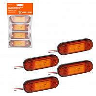Огонь габаритный светодиодный, 12/24В, оранжевый, комплект 4 шт.