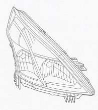 Фара для автомобилей Nissan Teana J32 (08-) до рестайлинг, галоген, электрический корректор, правая