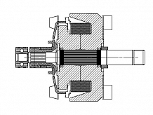 Ротор генератора для автомобилей Лада/Renault/Mitsubishi/Mazda/Nissan (тип Mitsubishi)