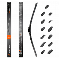 Щетка стеклоочистителя бескаркасная PRO 700мм (28") 13 адаптеров