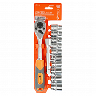 Набор головок с трещоткой 1/2" DR 72Т 12пр. (10,11,12,13,14,15,17,19,22,24мм, удлинитель 125мм)