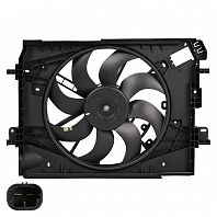 Электровентилятор охлаждения для автомобилей Лада Vesta (15-)/Renault Logan II (12-) (с кожухом) A/C+