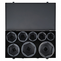 Набор головок ударных 1" 8пр. (50-100мм) металл.кейс