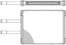 Радиатор отопителя для экскаваторов Doosan DX140/DX160/DX165/DX170/DX180/DX200/DX210/DX225/DX230/DX235