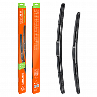 Щетки стеклооч комплект (2 штуки) 650/400мм (26"/16") гибридные с креплением "Крючок 9x3, 9x4 мм" (AWBM276)