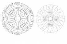 Комплект сцепления без муфты для автомобилей Лада Iskra (25-) 1.6i /Vesta NG (25-) 1.8i 6МТ (GFL36)