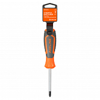 Отвертка крестовая PH2x75мм, магнитный наконечник, пласт.подвес