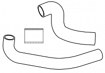 Патрубки охл. для а/м УАЗ 3163 Патриот (19-) 2.7i AT [409] (ZMZ PRO) (силикон, кмпл., 3 шт.)