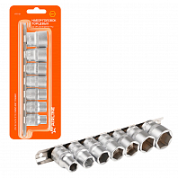 Набор головок торцевых 1/2" DR шестигранных 7пр. (10,12,14,15,17,19,22мм)