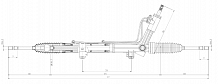 Механизм рулевой (рейка) для автомобиля Ford Transit (85-) (гидравлический)