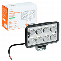 Фара светодиодная прямоугольная, 8LED, направленный свет, 24Вт, 151x90x52мм, 12/24В, PLUS
