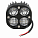 Фара светодиодная квадратная, 4LED, комбинированный свет (гладкий рефлектор + 5D линза), 40Вт, 78х78х50мм, 12/24В, PLUS airline ALED037 