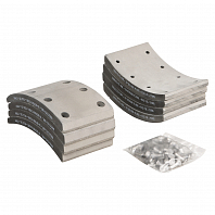 Накладка тормозной колодки для автомобилей Урал 4320 ремкомплект 8 шт. R1 с заклёпками